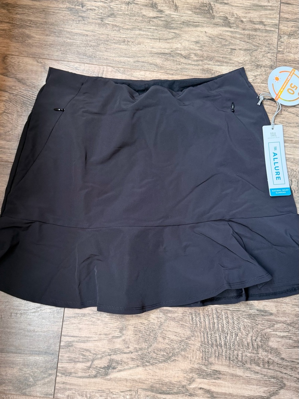 Tail Allure  Black Mini Skort with Ruffle Hem